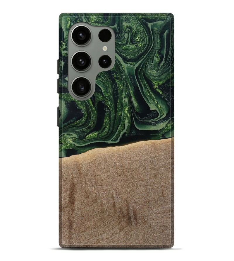 Galaxy S24 Ultra Wood Live Edge Phone Case - Malakai (Green, 791202)