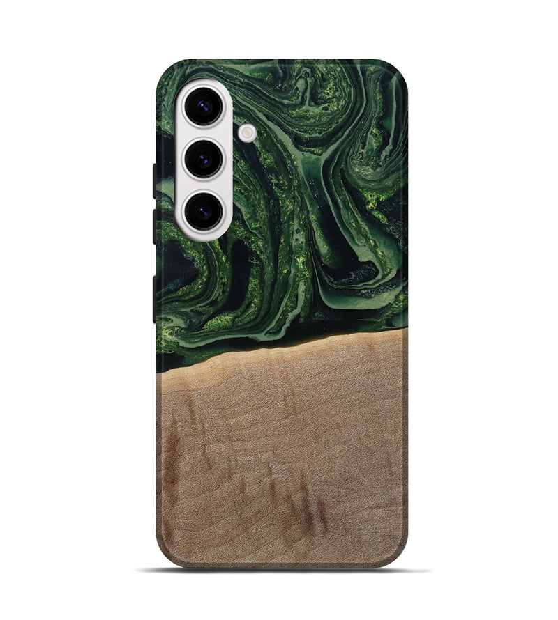 Galaxy S25 Wood Live Edge Phone Case - Malakai (Green, 791202)