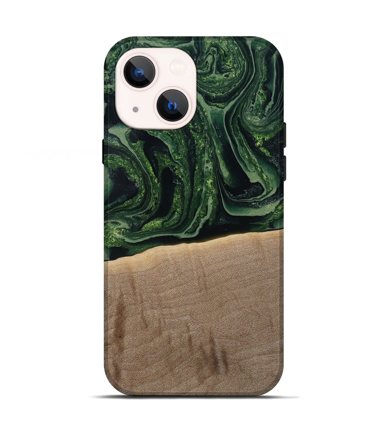 iPhone 13 Wood Live Edge Phone Case - Malakai (Green, 791202)