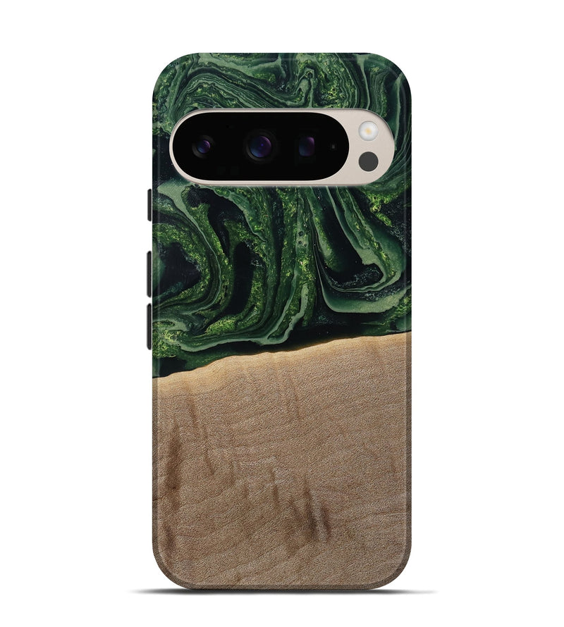 Pixel 10 Wood Live Edge Phone Case - Malakai (Green, 791202)
