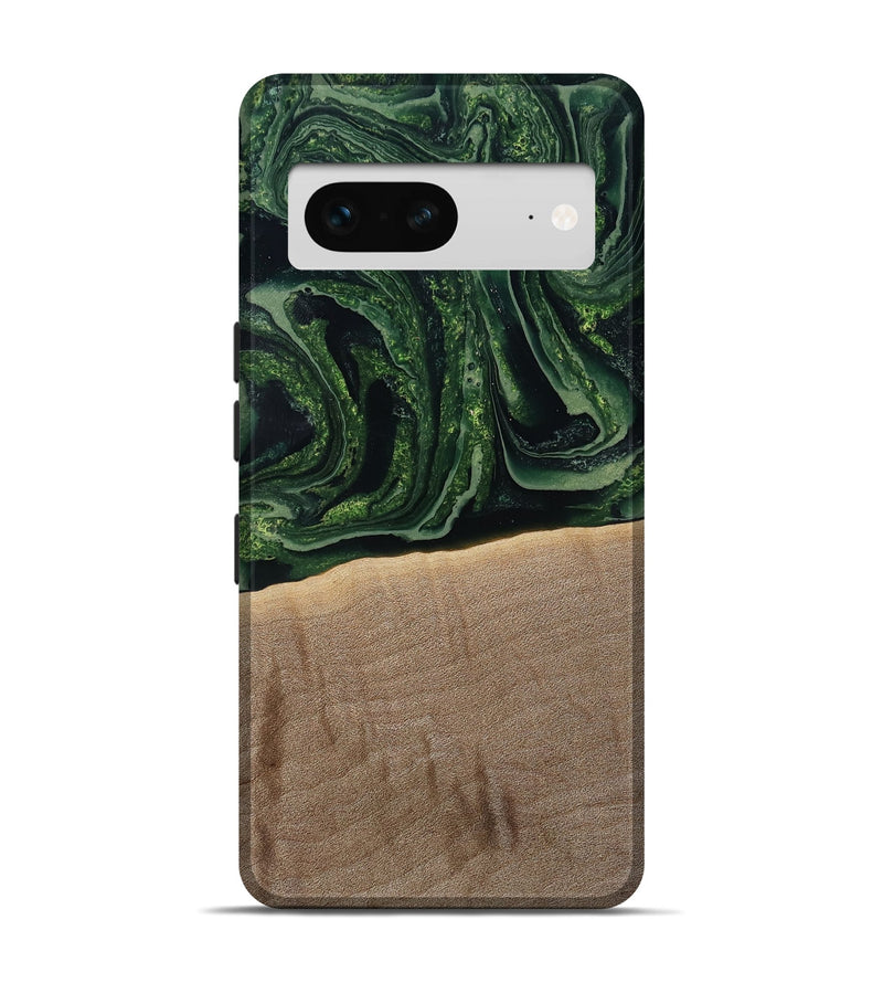 Pixel 7 Wood Live Edge Phone Case - Malakai (Green, 791202)