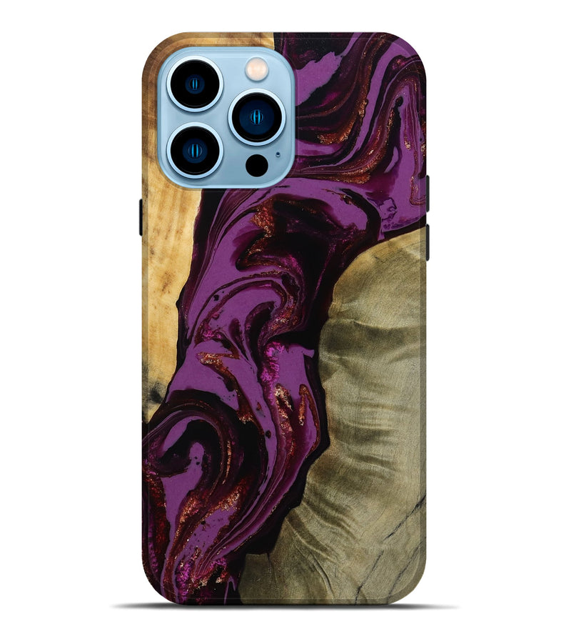 iPhone 14 Pro Max Wood Live Edge Phone Case - Ned (Purple, 791230)