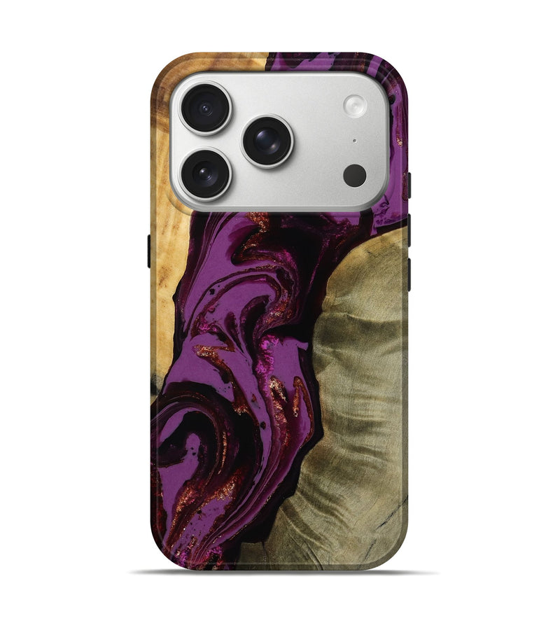 iPhone 17 Pro Wood Live Edge Phone Case - Ned (Purple, 791230)