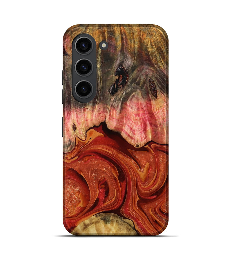 Galaxy S23 Wood Live Edge Phone Case - Dorotha (Red, 791235)