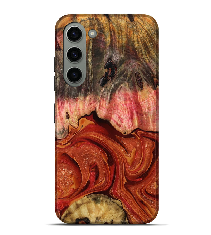 Galaxy S23 Plus Wood Live Edge Phone Case - Dorotha (Red, 791235)