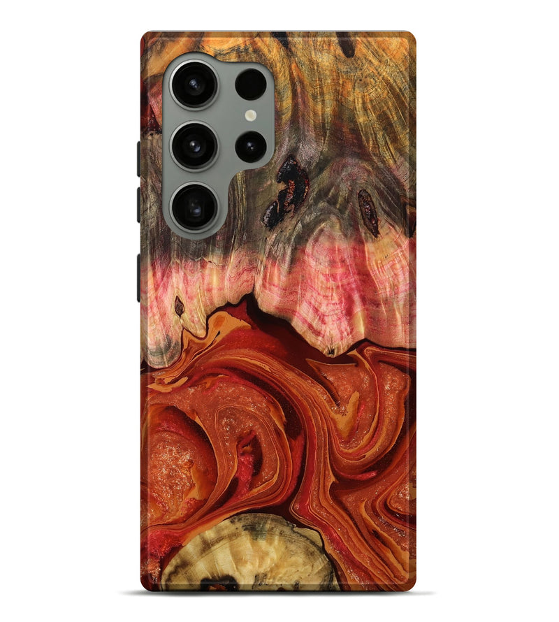 Galaxy S24 Ultra Wood Live Edge Phone Case - Dorotha (Red, 791235)