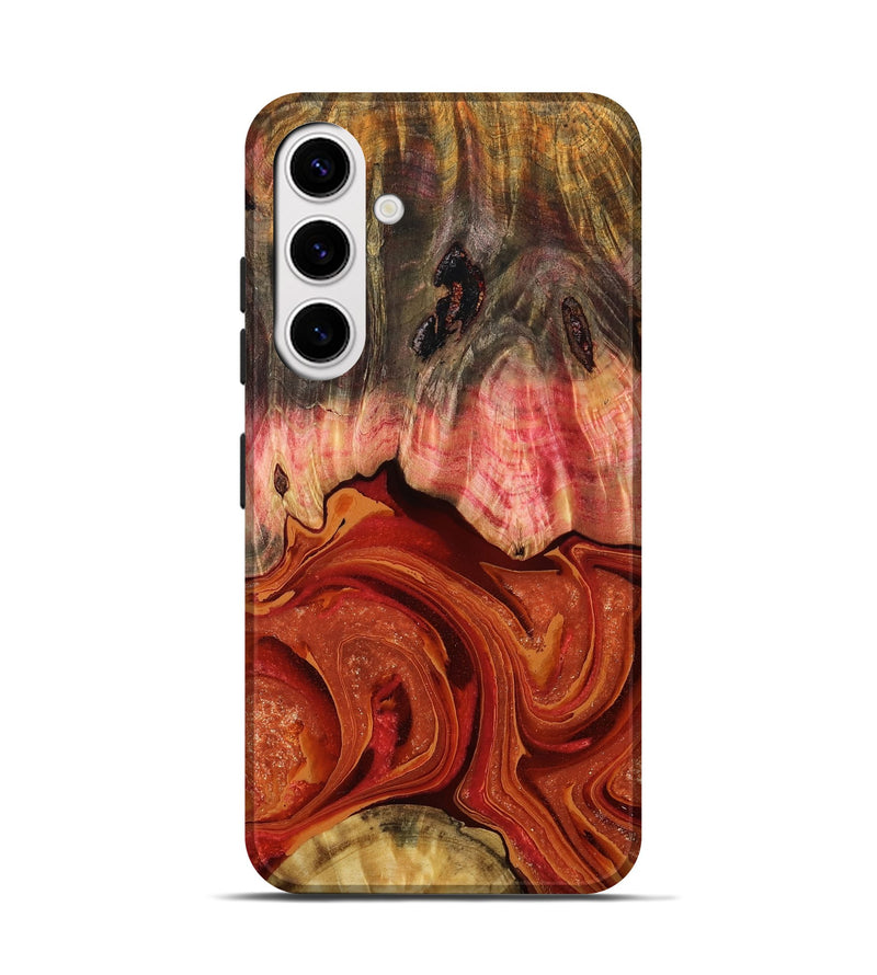Galaxy S25 Wood Live Edge Phone Case - Dorotha (Red, 791235)