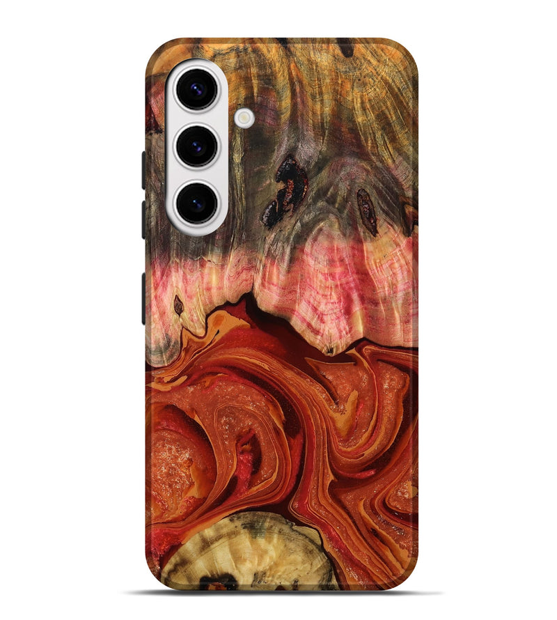 Galaxy S25 Plus Wood Live Edge Phone Case - Dorotha (Red, 791235)