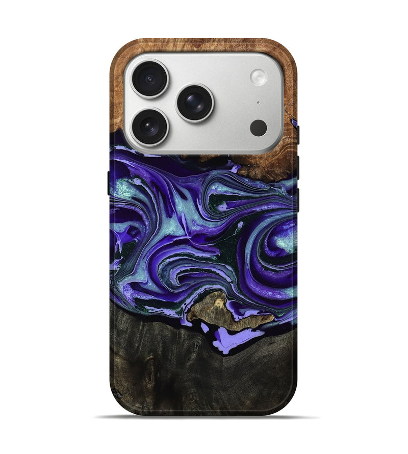 iPhone 17 Pro Wood Live Edge Phone Case - Lesa (Purple, 791243)