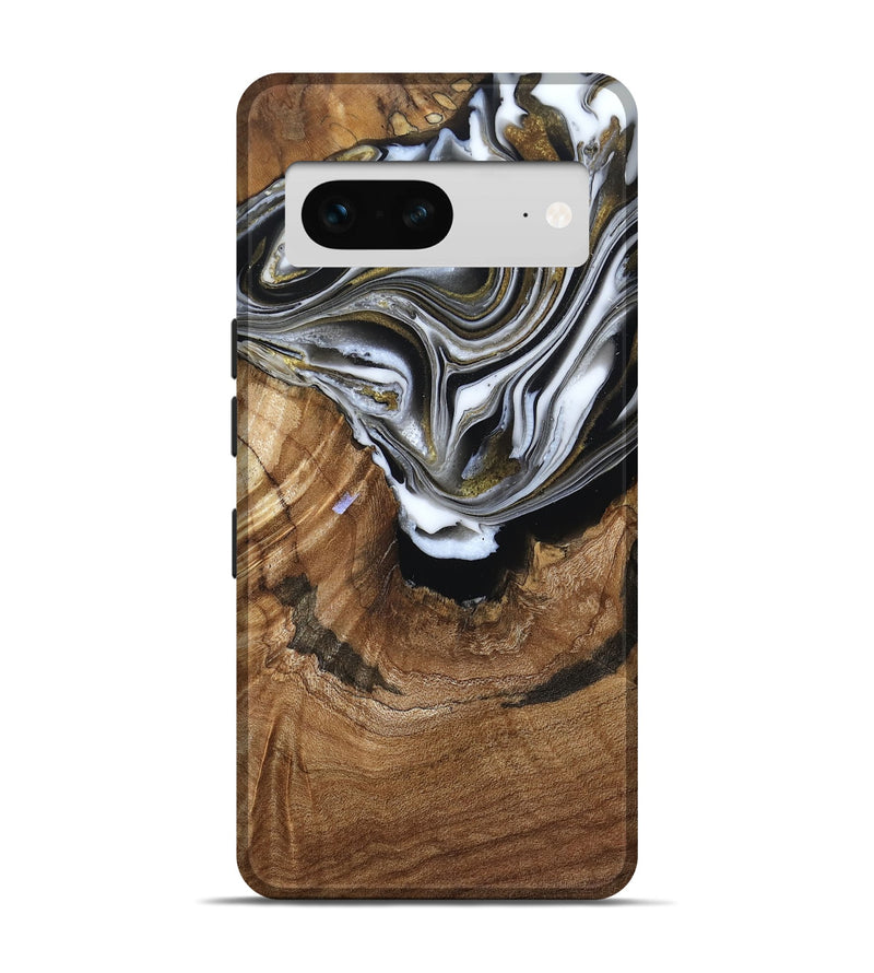 Pixel 7 Wood Live Edge Phone Case - Felecia (Black & White, 791258)