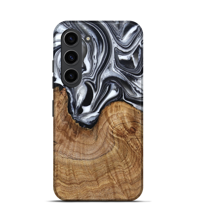 Galaxy S23 Wood Live Edge Phone Case - Ross (Black & White, 791259)