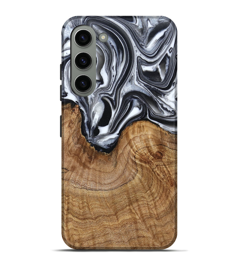 Galaxy S23 Plus Wood Live Edge Phone Case - Ross (Black & White, 791259)