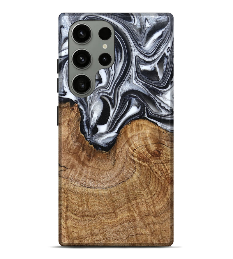 Galaxy S23 Ultra Wood Live Edge Phone Case - Ross (Black & White, 791259)