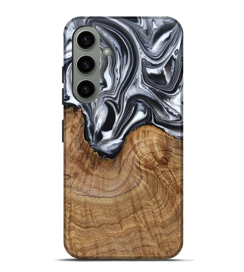 Galaxy S24 Plus Wood Live Edge Phone Case - Ross (Black & White, 791259)