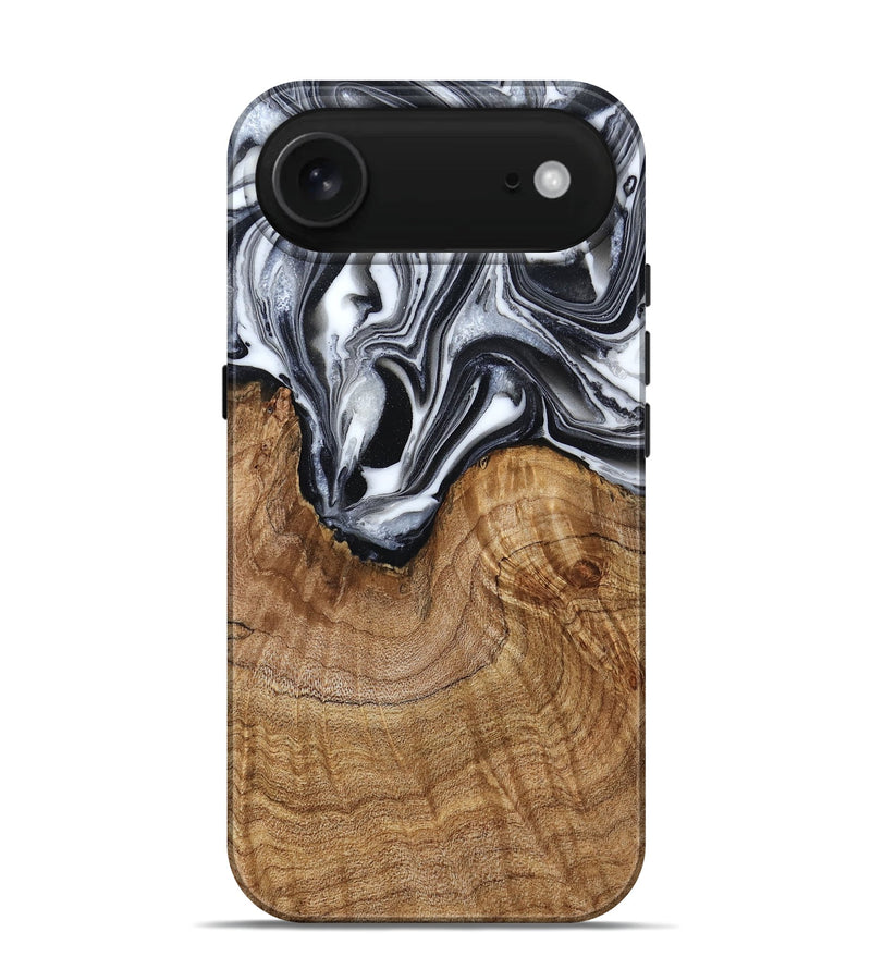 iPhone 17 Air Wood Live Edge Phone Case - Ross (Black & White, 791259)
