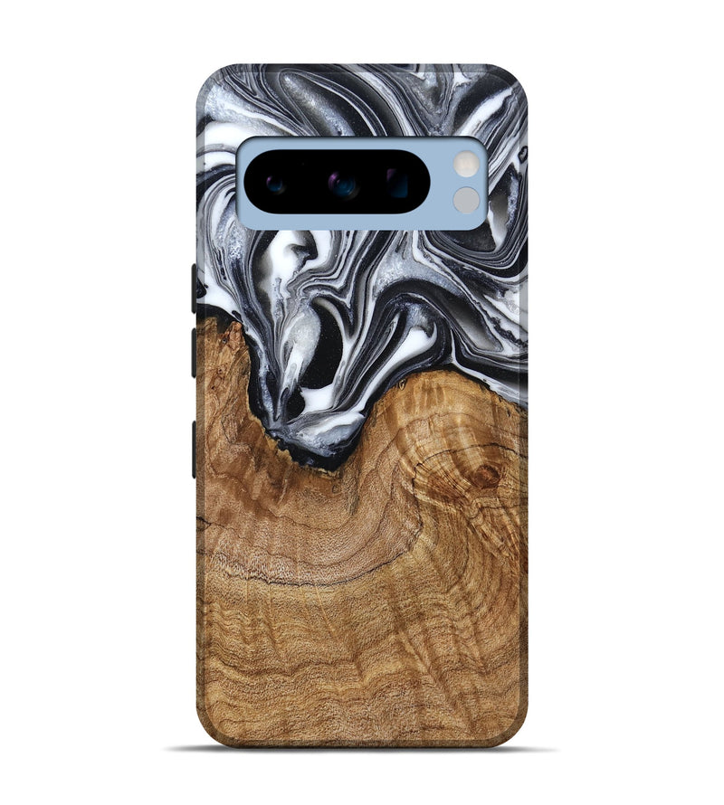 Pixel 8 Pro Wood Live Edge Phone Case - Ross (Black & White, 791259)