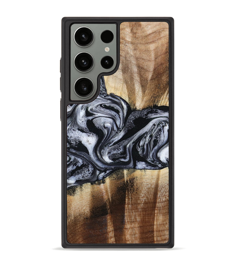 Galaxy S23 Ultra Wood Phone Case - Sky (Black & White, 791282)