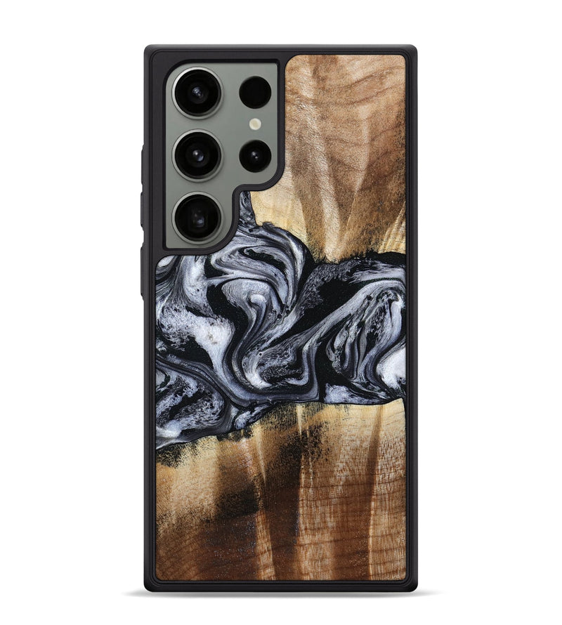 Galaxy S24 Ultra Wood Phone Case - Sky (Black & White, 791282)