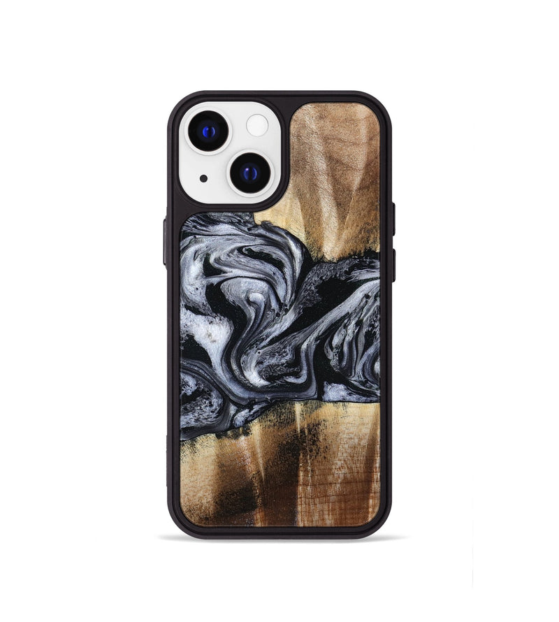 iPhone 13 mini Wood Phone Case - Sky (Black & White, 791282)