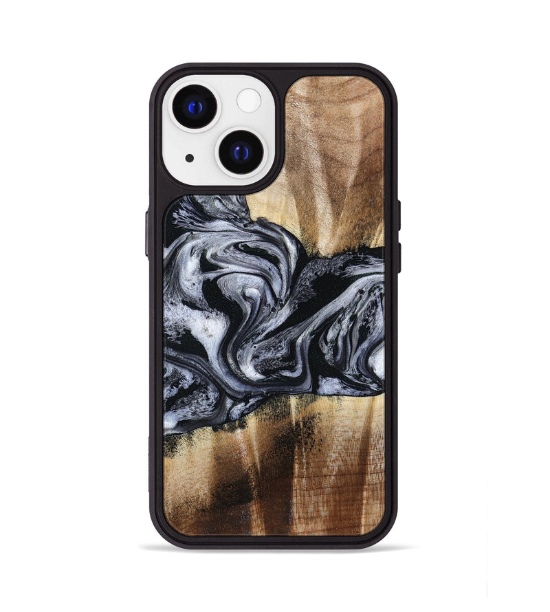 iPhone 13 Wood Phone Case - Sky (Black & White, 791282)