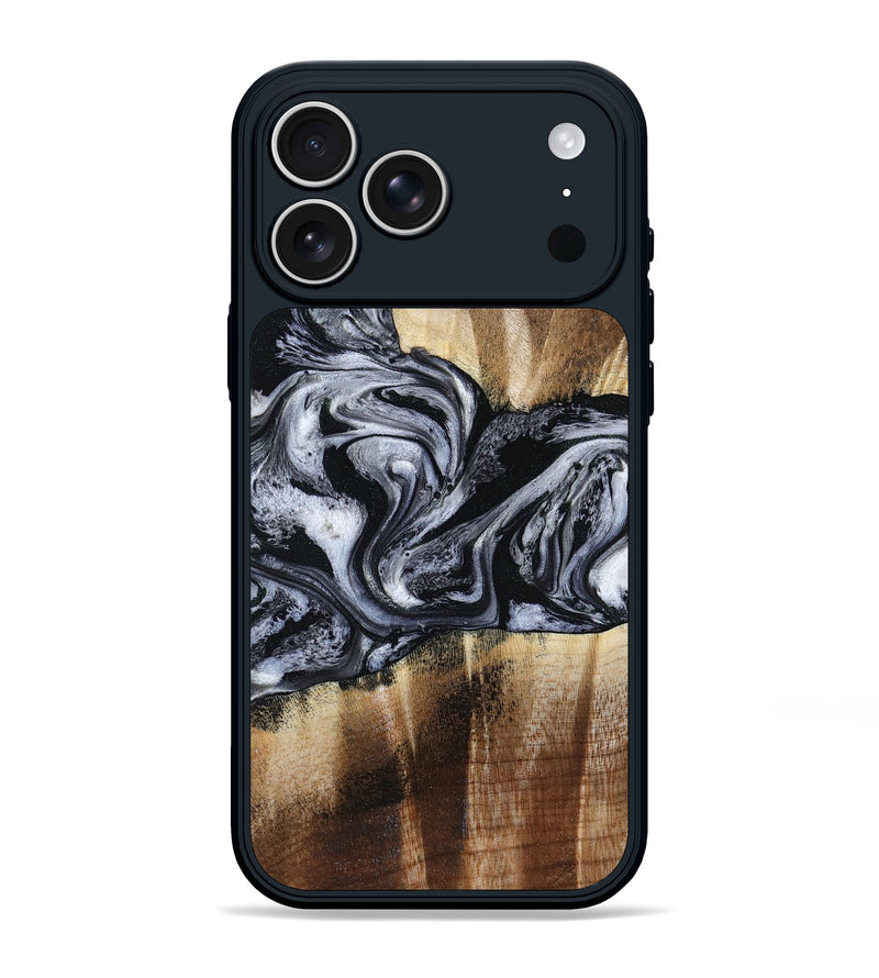 iPhone 17 Pro Max Wood Phone Case - Sky (Black & White, 791282)