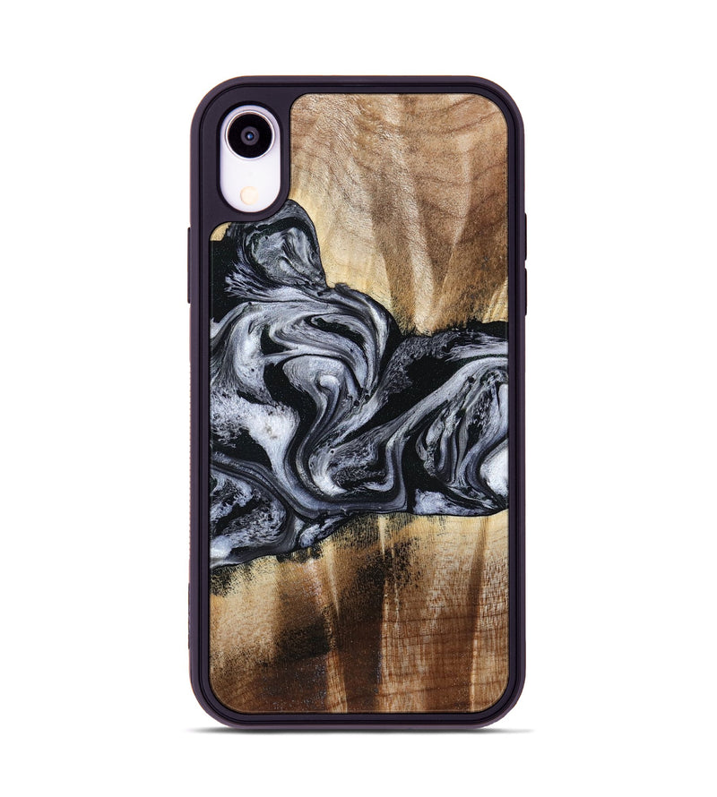 iPhone Xr Wood Phone Case - Sky (Black & White, 791282)