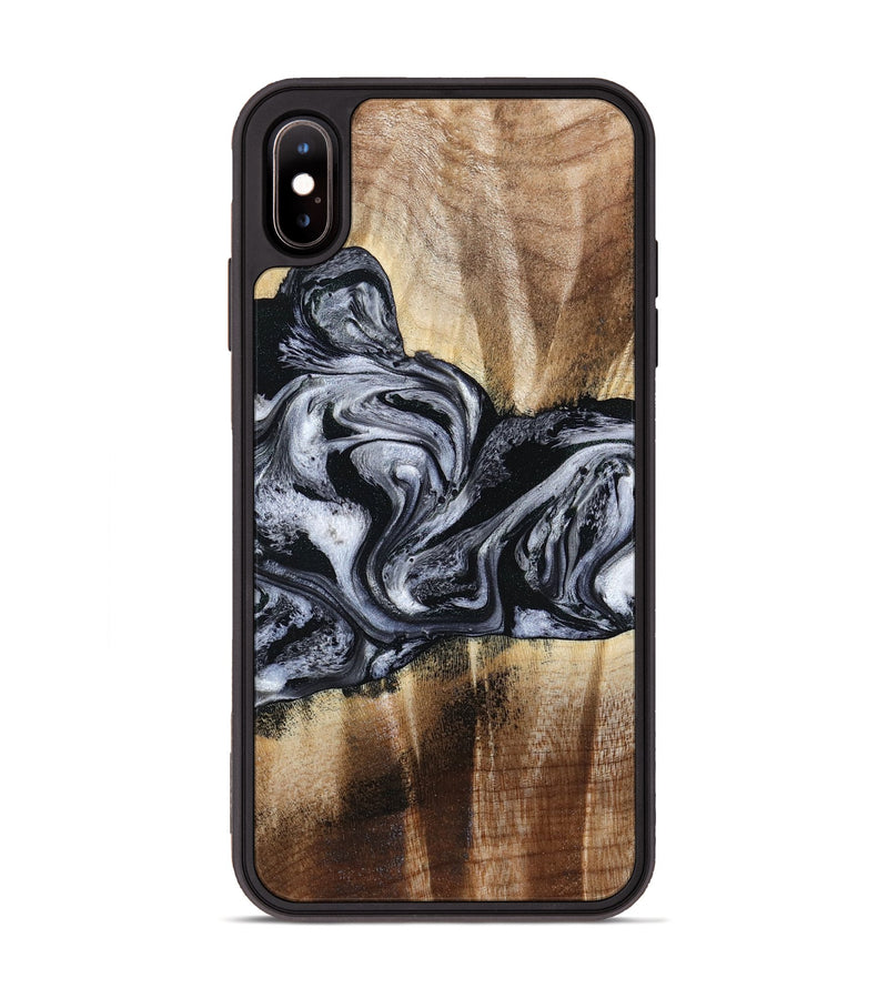 iPhone Xs Max Wood Phone Case - Sky (Black & White, 791282)