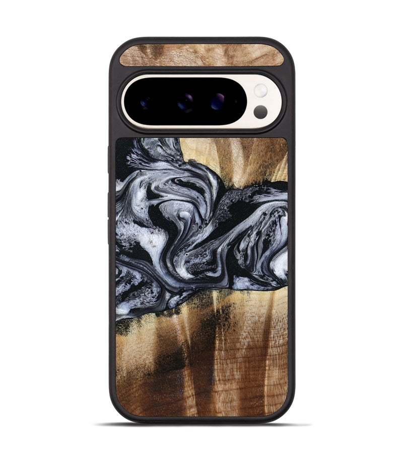 Pixel 9 Pro Wood Phone Case - Sky (Black & White, 791282)