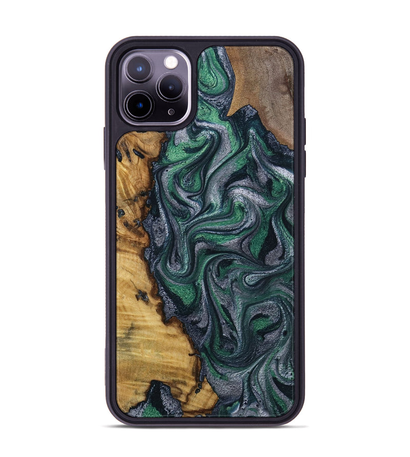 iPhone 11 Pro Max Wood Phone Case - Kamora (Green, 791332)