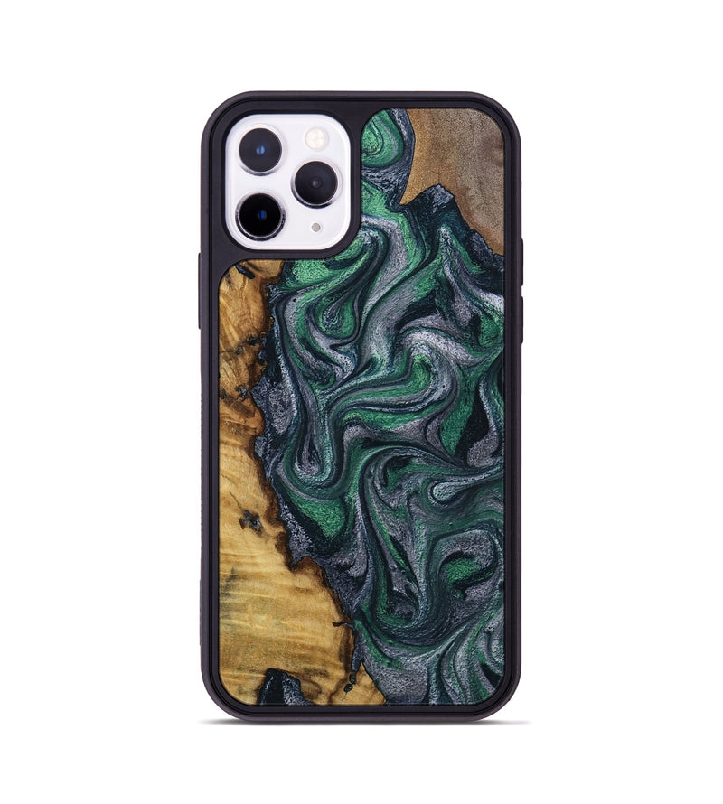 iPhone 11 Pro Wood Phone Case - Kamora (Green, 791332)