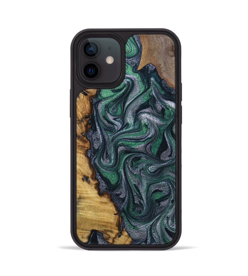 iPhone 12 Wood Phone Case - Kamora (Green, 791332)