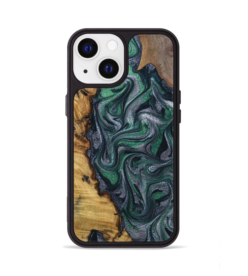 iPhone 13 Wood Phone Case - Kamora (Green, 791332)