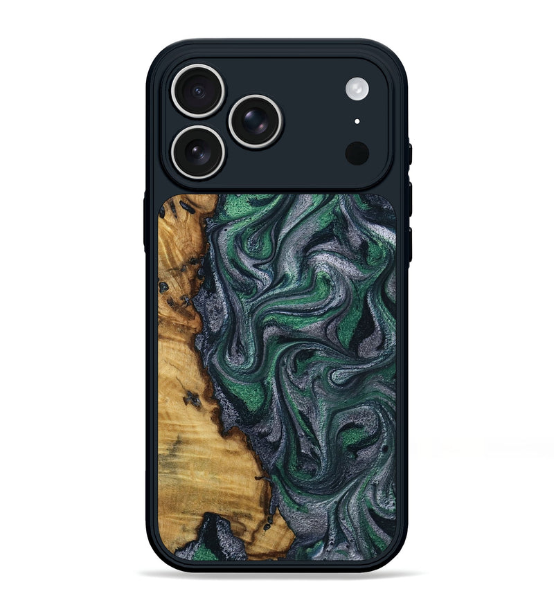 iPhone 17 Pro Max Wood Phone Case - Kamora (Green, 791332)