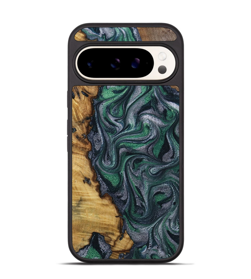 Pixel 9 Wood Phone Case - Kamora (Green, 791332)