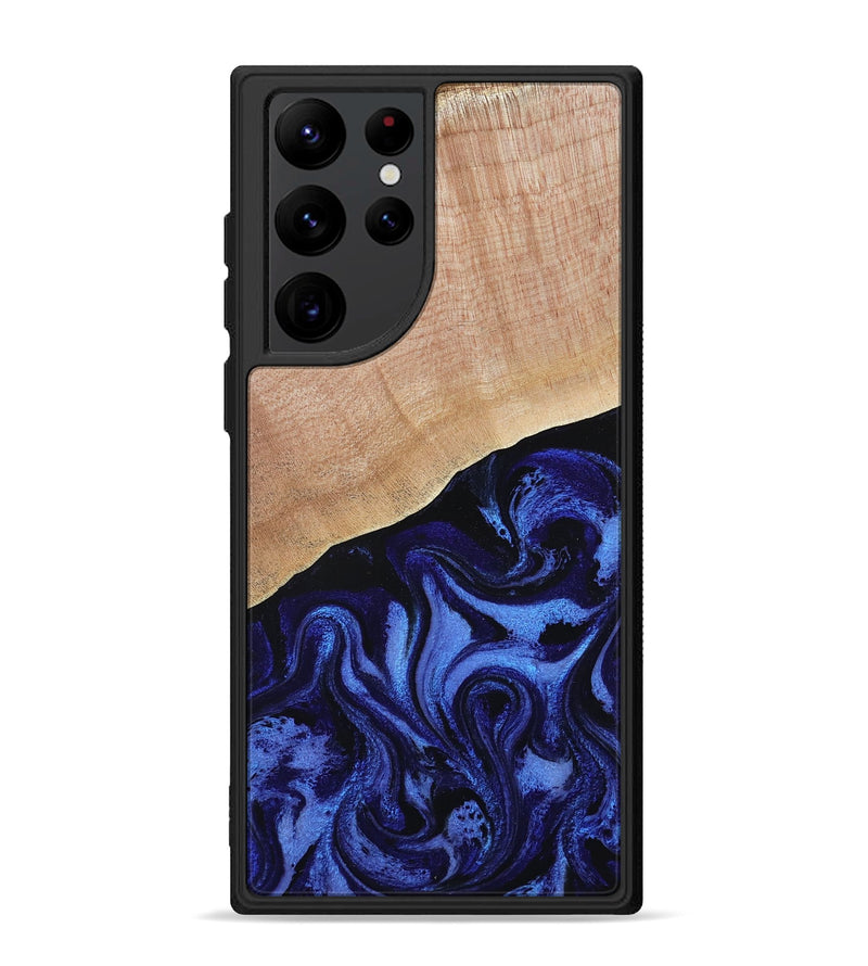 Galaxy S22 Ultra Wood Phone Case - Joana (Blue, 791414)