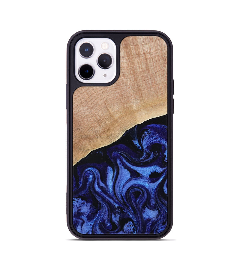 iPhone 11 Pro Wood Phone Case - Joana (Blue, 791414)
