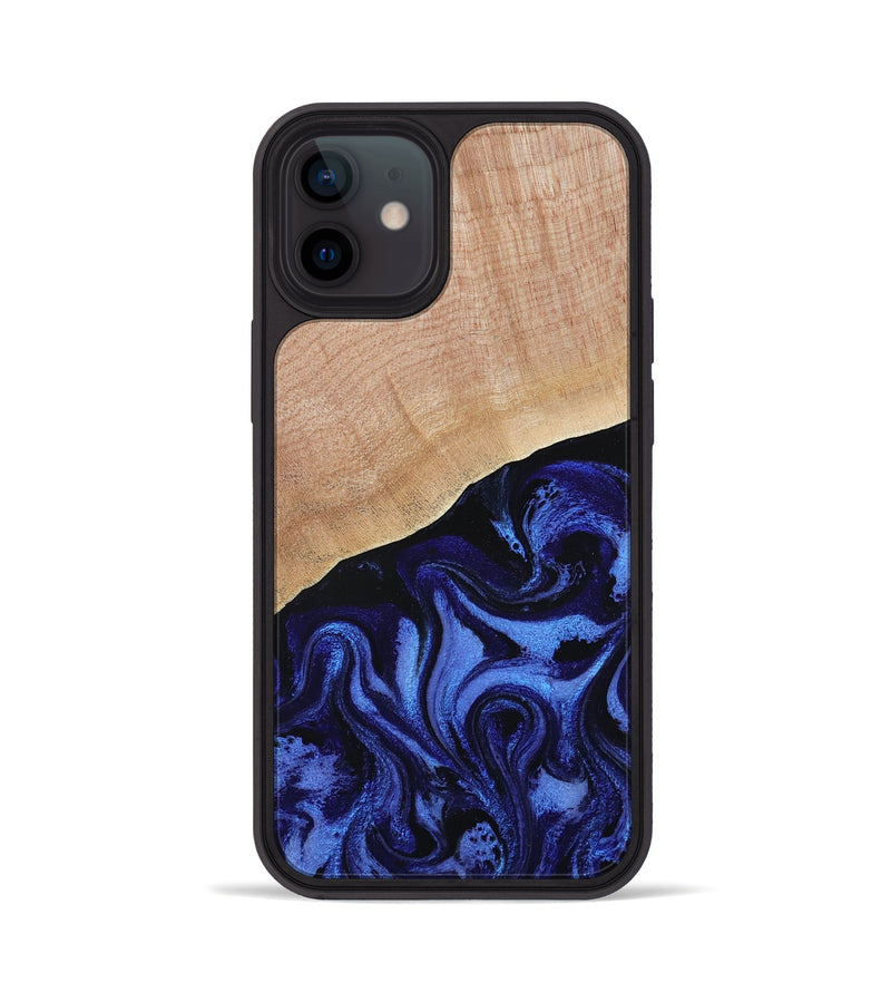 iPhone 12 Wood Phone Case - Joana (Blue, 791414)
