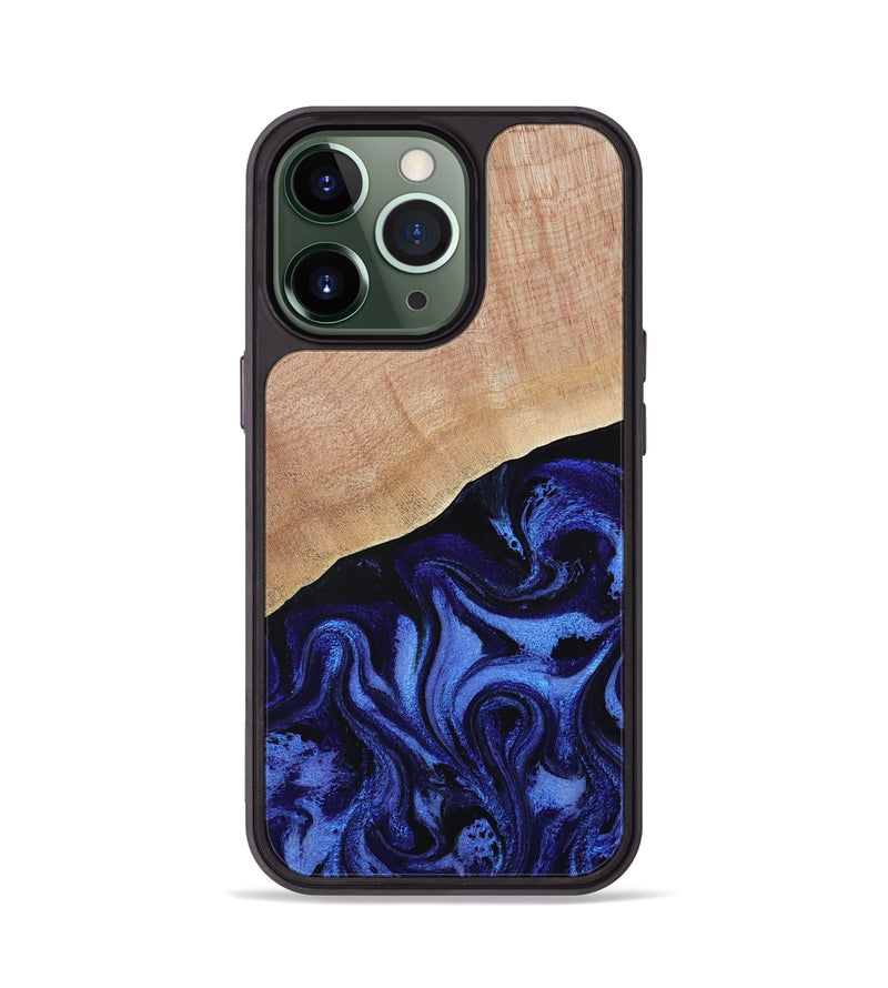 iPhone 13 Pro Wood Phone Case - Joana (Blue, 791414)
