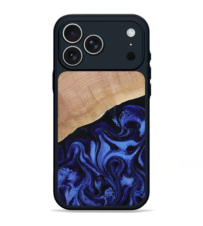 iPhone 17 Pro Max Wood Phone Case - Joana (Blue, 791414)