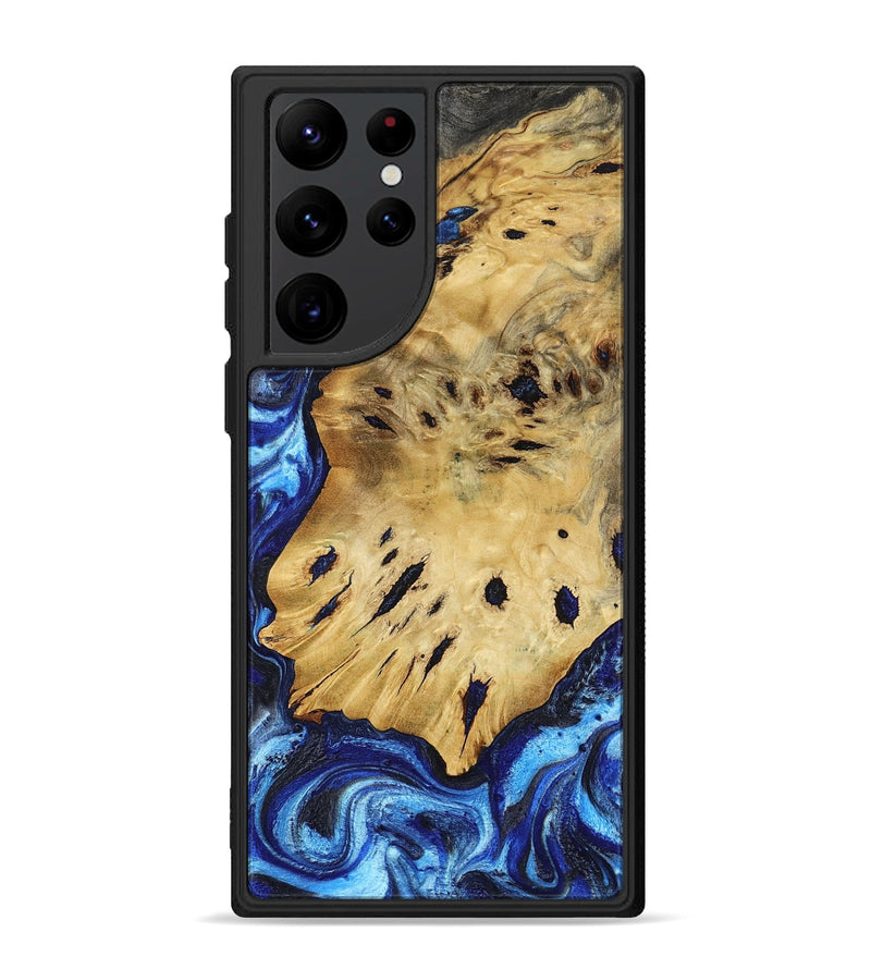 Galaxy S22 Ultra Wood Phone Case - Marci (Blue, 791415)