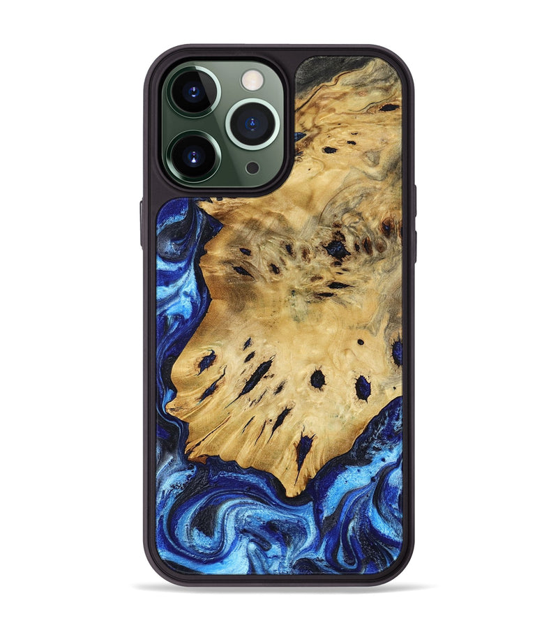 iPhone 13 Pro Max Wood Phone Case - Marci (Blue, 791415)