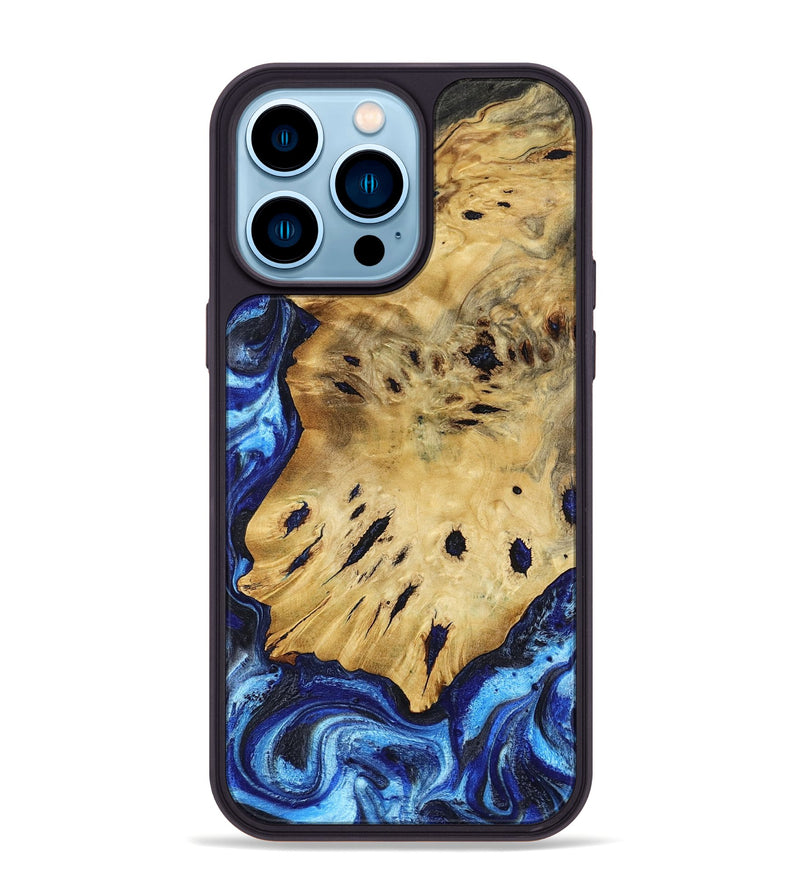 iPhone 14 Pro Max Wood Phone Case - Marci (Blue, 791415)