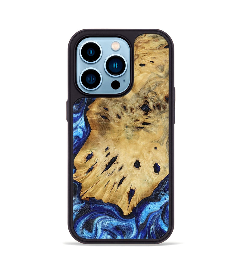 iPhone 14 Pro Wood Phone Case - Marci (Blue, 791415)