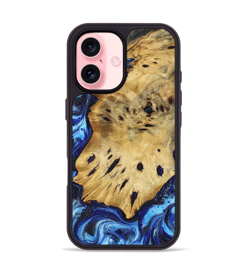 iPhone 16 Wood Phone Case - Marci (Blue, 791415)