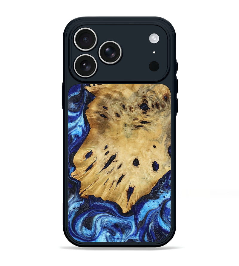iPhone 17 Pro Max Wood Phone Case - Marci (Blue, 791415)