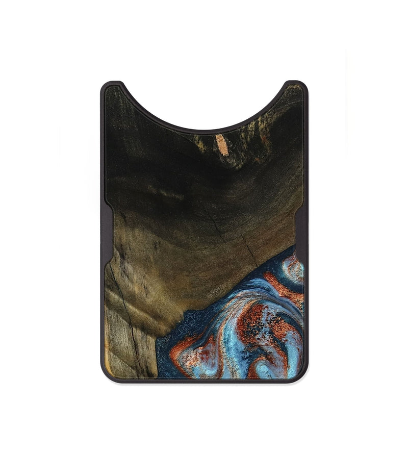 Alloy Wood Wallet - Tillie (Teal & Gold, 791427)