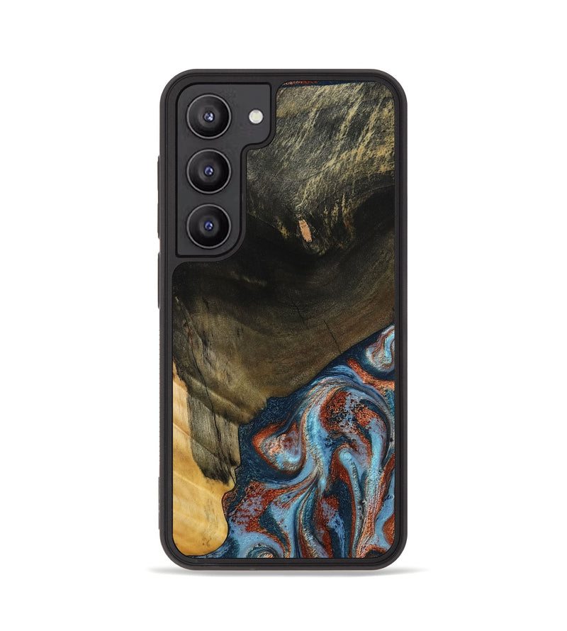 Galaxy S23 Wood Phone Case - Tillie (Teal & Gold, 791427)