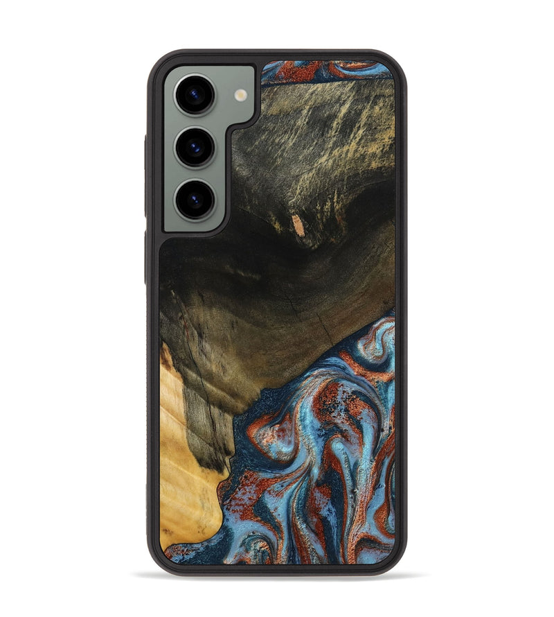 Galaxy S23 Plus Wood Phone Case - Tillie (Teal & Gold, 791427)
