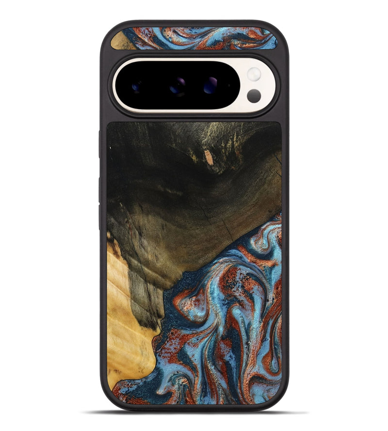 Pixel 9 Pro XL Wood Phone Case - Tillie (Teal & Gold, 791427)