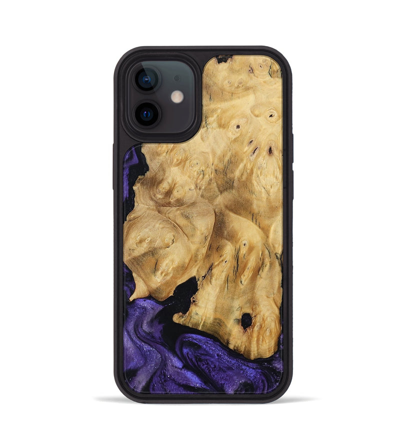 iPhone 12 Wood Phone Case - Elena (Purple, 791433)